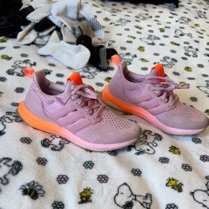 adidas Women's Lavender and Neon Orange Sneakers
